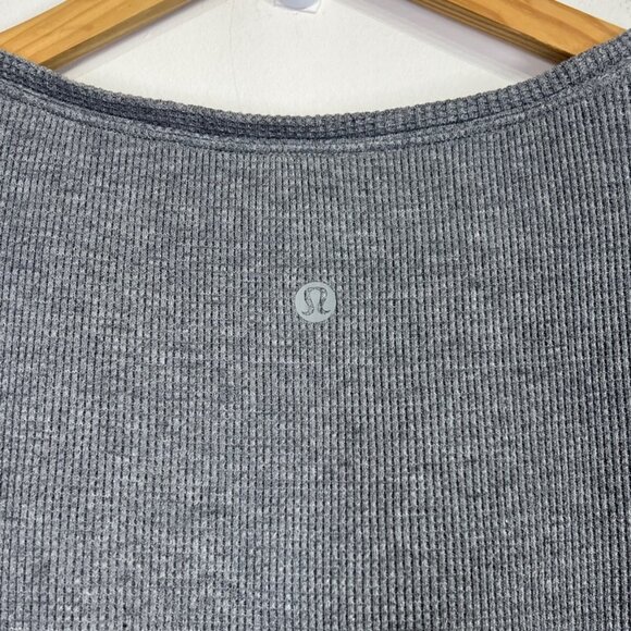 Lululemon Love Crew III *Waffle Heathered Core Medium Grey - Picture 6 of 6